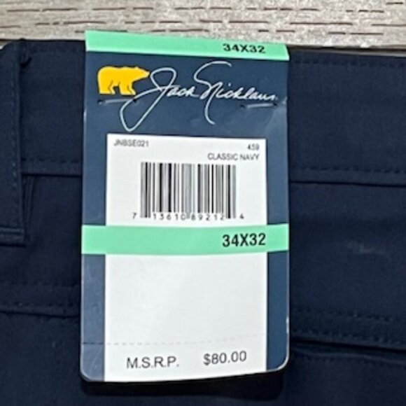 NEW Jack Nicklaus Blue Golf Pants UPF 50 Stretch Men’s Size‎ 34 X 32 NWT - Picture 7 of 11